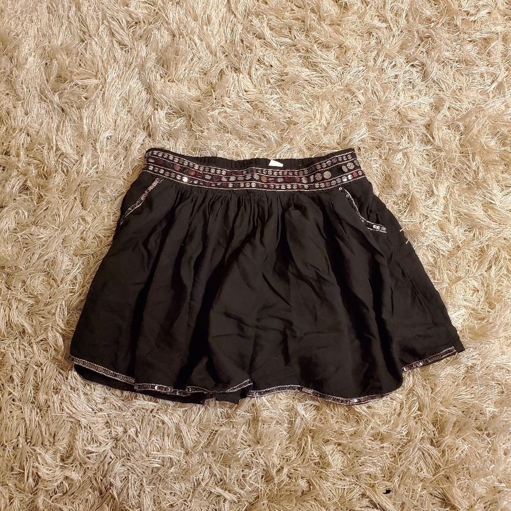 Justice black skirt with undershorts